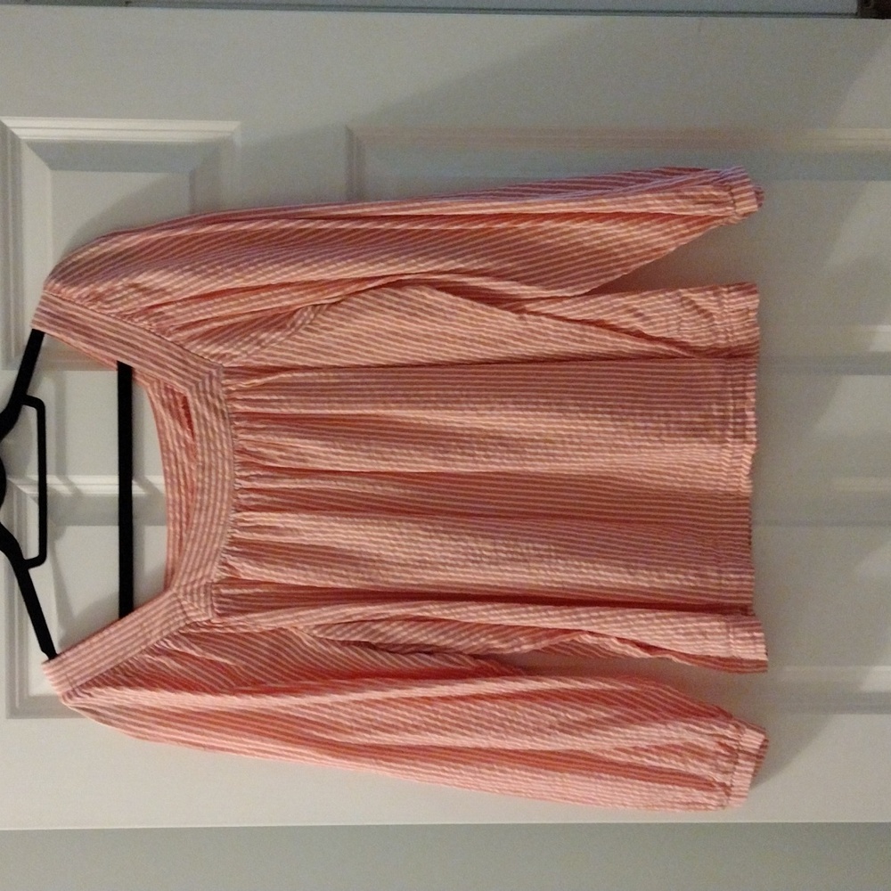 Terra and Sky striped blouse